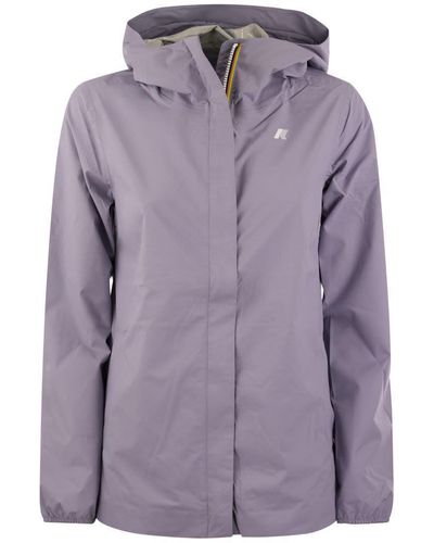 K-Way Marguerite Stretch - Hooded Jacket - Purple
