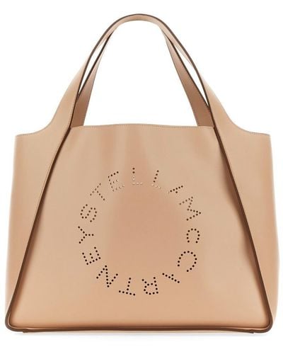 Stella McCartney Tote Bag With Logo - Natural