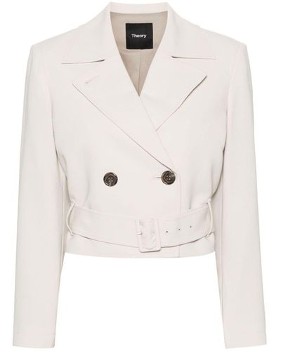 Theory Crop Db Trench.admir Clothing - White