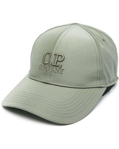C.P. Company Chrome-r Logo Cap Accessories - Gray
