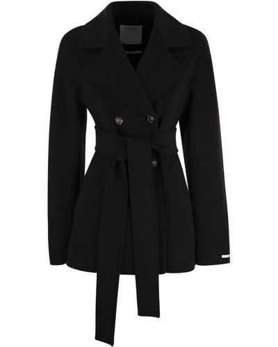Sportmax Umano - Short Cashmere Blend Dressing Gown Coat - Black
