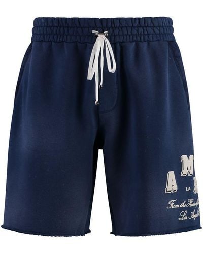 Amiri Cotton Bermuda Shorts - Blue