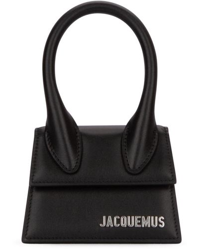 Jacquemus Le Chiquito Homme Mini Leather Bag In Black