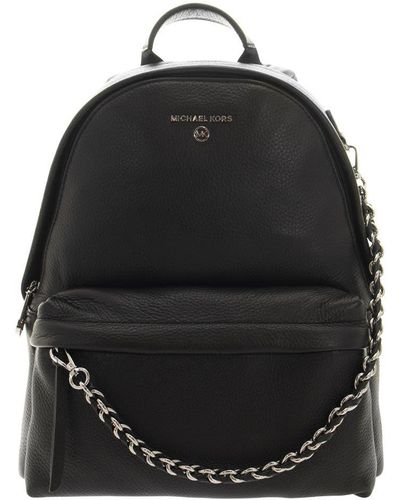 Michael Kors Slater - Backpack In Grained Leather - Black