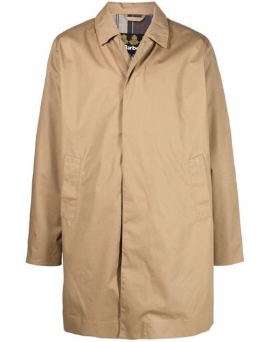 Barbour Rokig Cotton Trench Coat - Natural
