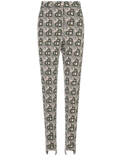 Casablancabrand Heart Monogram Jacquard Knitted Leggings - Grey
