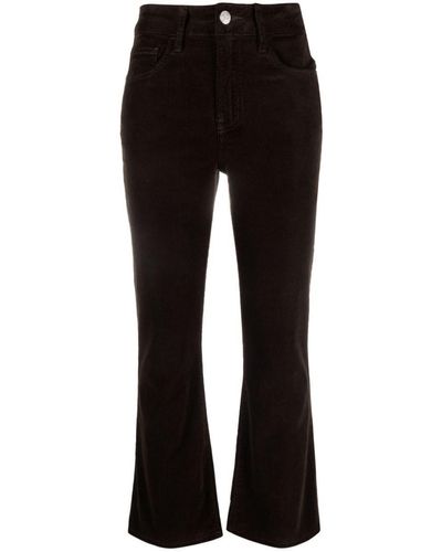 FRAME 5 Pockets Flare Cropped Jeans - Brown