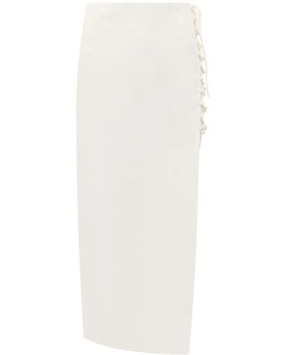 De La Vali Midi Skirt - White