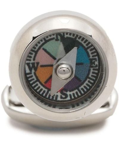 Paul Smith Compass-detail Cufflinks - Gray