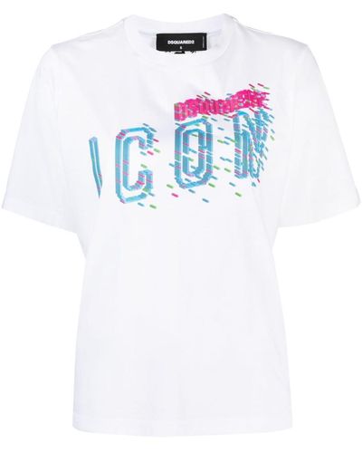 DSquared² Logo-print Cotton-jersey T-shirt - White