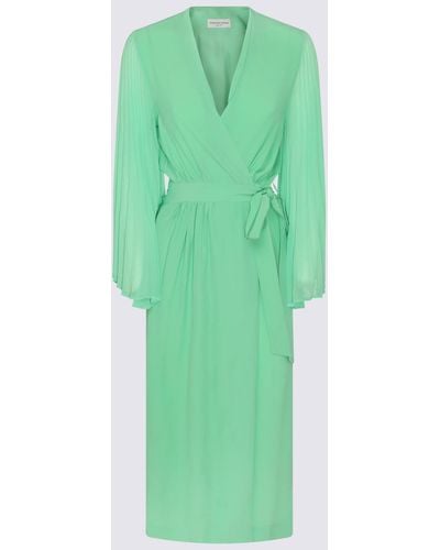 Dries Van Noten Light Green Silk Blend Dress