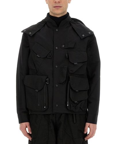 South2 West8 Parka With Logo - Black