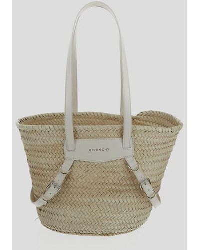 Givenchy Medium Raffia Voyou Basket - White