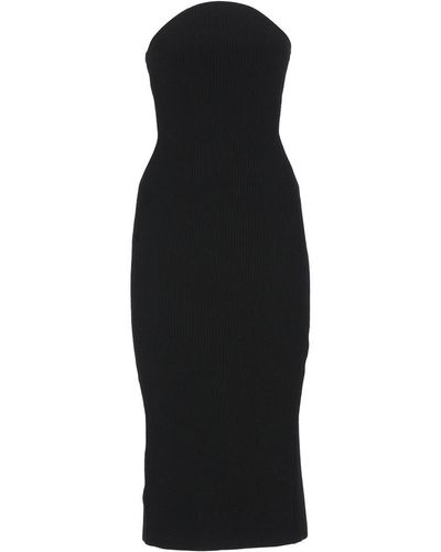 Khaite Rumer Strapless Ribbed-knit Midi Dress - Black