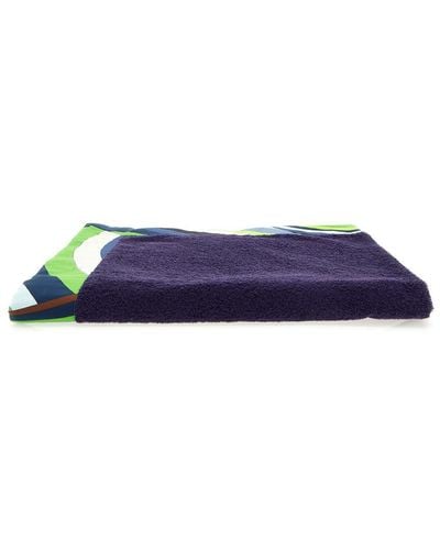 Emilio Pucci Patterned Towel Beach - Blue