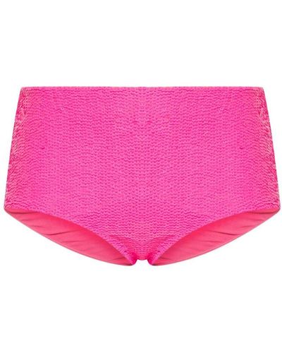 P.A.R.O.S.H. Sequined High-Waisted Bikini Bottoms - Pink