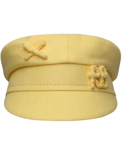 Ruslan Baginskiy Yellow Linen Hat