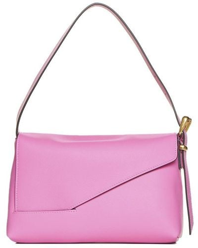 Wandler Oscar Leather Baguette Bag - Pink