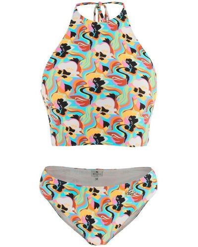 Etro Multicolored Floral Bikini Set - Gray