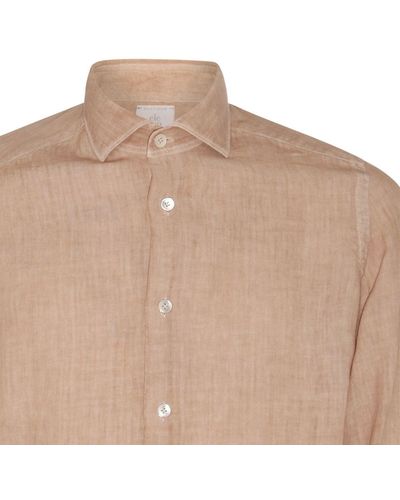 Eleventy Beige Linen Shirt - Natural