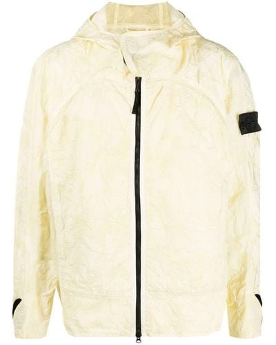 Stone Island Shadow Project Crinkle-finish Hooded Jacket - Natural