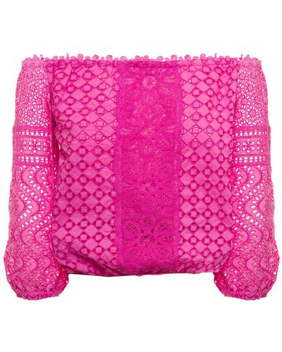 Temptation Positano Woman's Pink Cotton Blouse