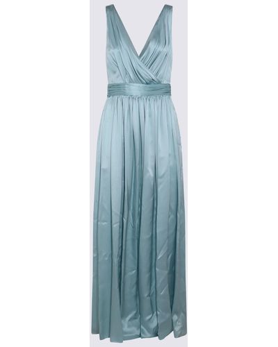 CRI.DA Light Silk Bellaria Long Dress - Blue