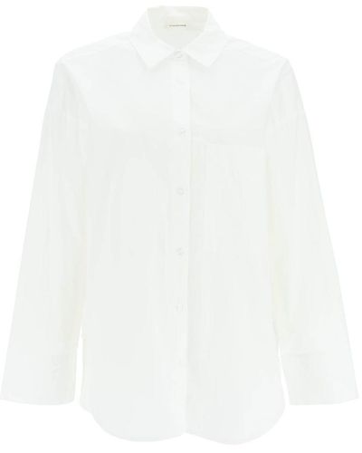 By Malene Birger Derris Boxy Fit Shirt In Organic Cotton - White