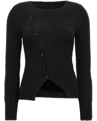 Jacquemus Le Maille Pau Sweater, Cardigans - Black
