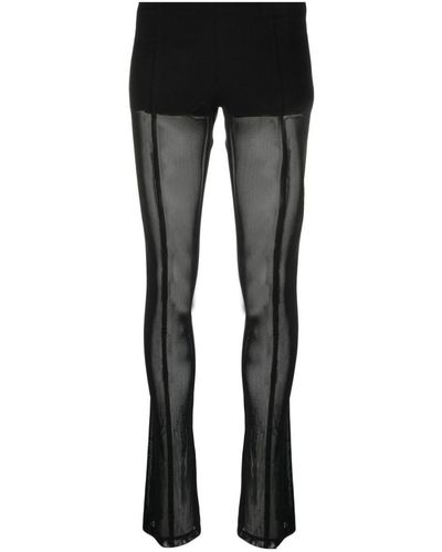 Blumarine Low-rise Semi-sheer Trousers - Black