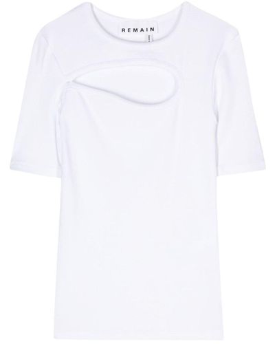 REMAIN Birger Christensen Remain Jersey Short Sleeve T-shirt - White