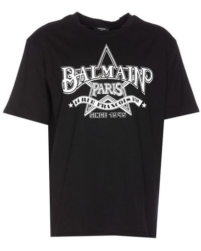 Balmain ' Star' T-Shirt - Black