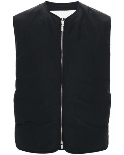 Jil Sander Zipped Vest - Black