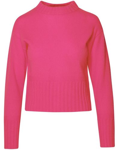 Brodie Cashmere Fuchsia Cashmere Jumper - Pink