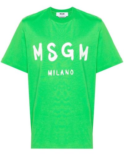 MSGM Logo T-Shirt - Green