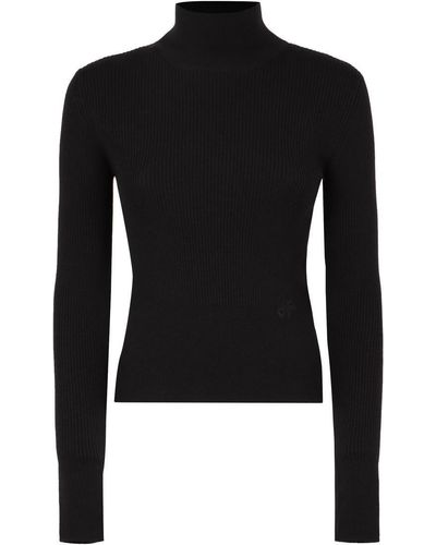 Patou Sweater Turtleneck Merino Wool Sweater - Black