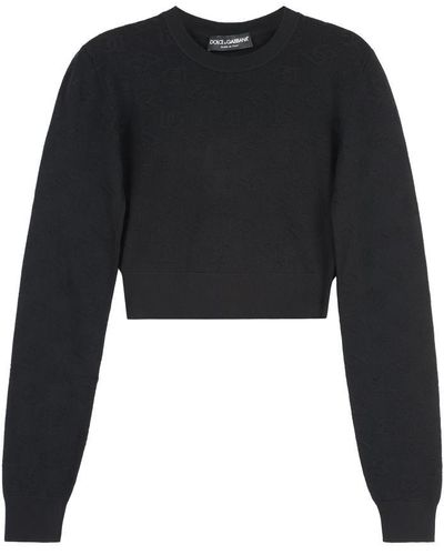 Dolce & Gabbana Long Sleeve Crew-Neck Sweater - Black