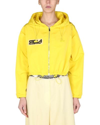 Stella McCartney Logo-patch Hooded Jacket - Yellow