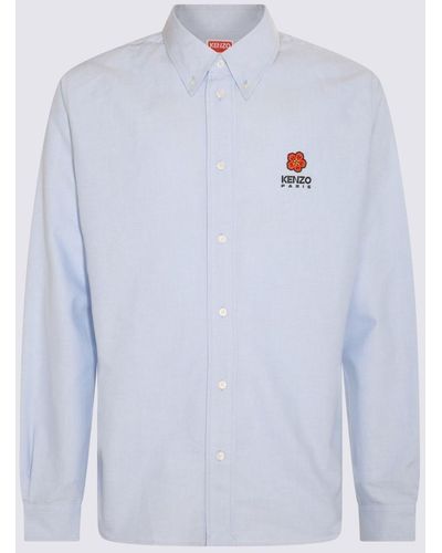 KENZO Light Blue Cotton Boke Flower Shirt