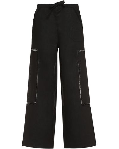 STAUD Mackenzie Linen Trousers - Black