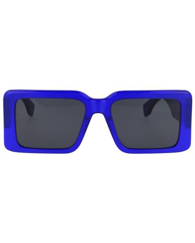 Marcelo Burlon Rectangular Frame Sunglasses - Blue