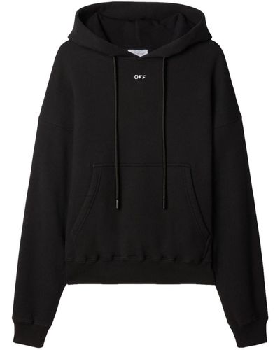 Off-White c/o Virgil Abloh Logo-print Cotton Hoodie - Black