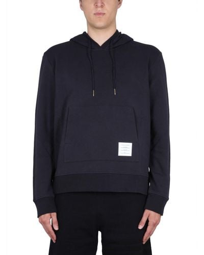 Thom Browne Sweatshirt With Embroidery - Blue