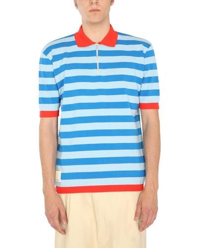 Sunnei Knitted Polo - Blue