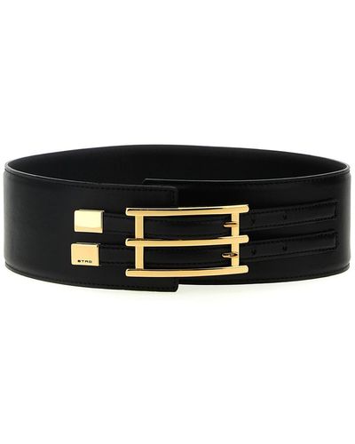 Etro Leather Belt Belts Black