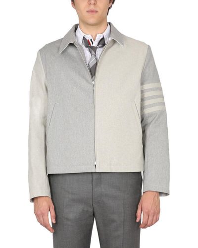 Thom Browne 4bar Stripe Jacket - Grey