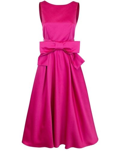 P.A.R.O.S.H. Bow Belt Sleeveless Dress - Pink