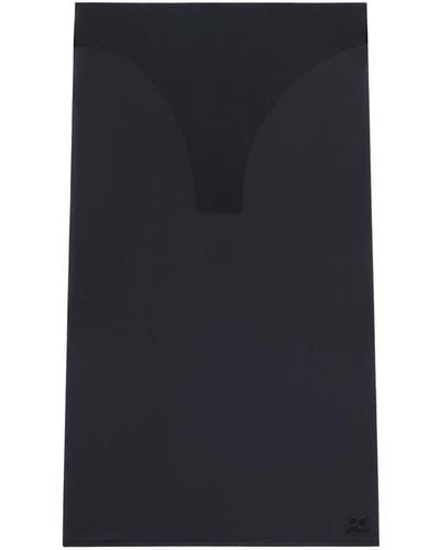 Courreges Sheer Pencil Midi Skirt - Black