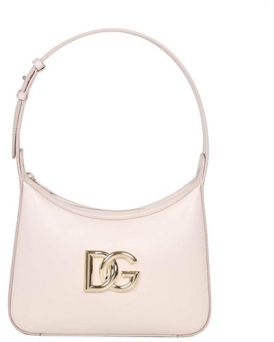 Dolce & Gabbana Leather Shoulder Bag - Natural