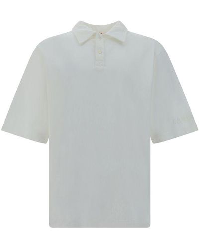 Marni Cotton Polo Shirt - Grey